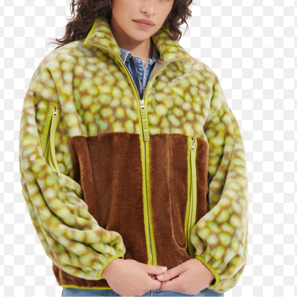Ugg Yellow And Brown Patterned Jacket - image 3
